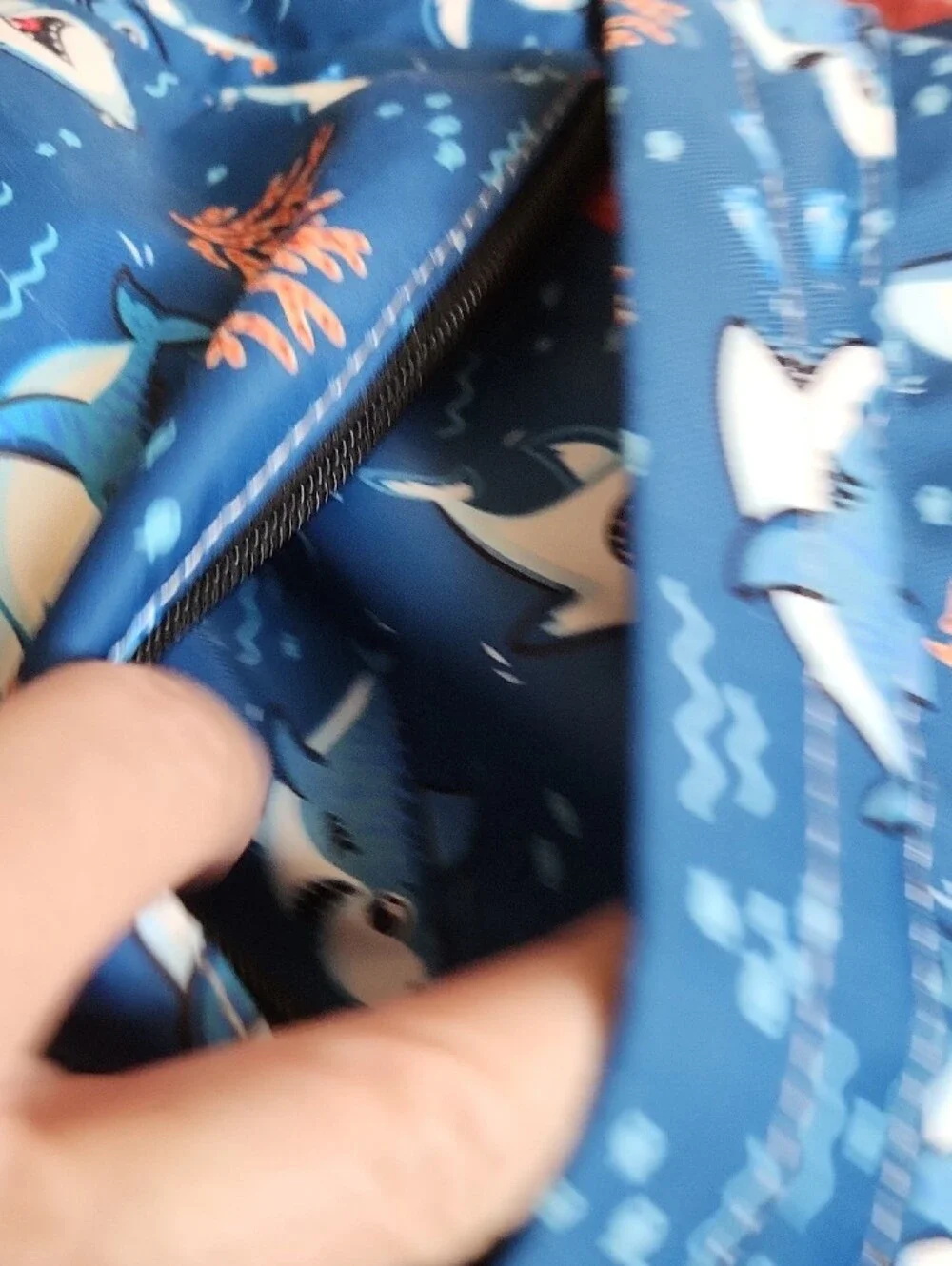 Kids Blue Shark Print Backpack - Unbranded